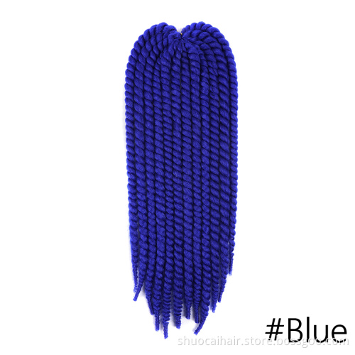 best price Twist Hair Jumbo Crochet Braids 22 inch 120g 20 Color Ombre Synthetic Crochet Hair Braiding Hair for women 2020